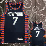 KNICKS  ANTHONY #7 Black Top Quality Hot Pressing NBA Jersey