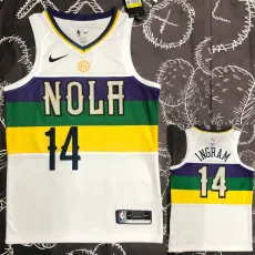 2018 Pelicans INGRAM  #14 White City Edition Top Quality Hot Pressing NBA Jersey