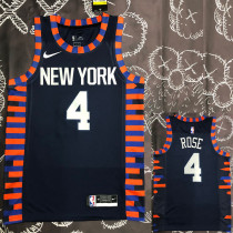 KNICKS  ROSE #4 Black Top Quality Hot Pressing NBA Jersey