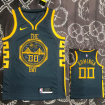 2018 WARRIORS KUMINGA  #00 Black Gray Top Quality Hot Pressing NBA Jersey
