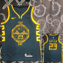 2018 WARRIORS GREEN  #23 Black Gray Top Quality Hot Pressing NBA Jersey