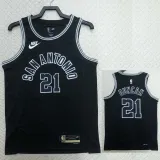 22-23 SA Spurs  DUNCAN #21 Black Top Quality Hot Pressing NBA Jersey (Retro Logo)