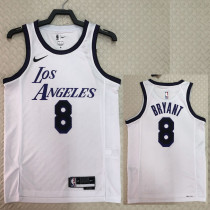 22-23 LAKERS  BRYANT #8 White City Edition Top Quality Hot Pressing NBA Jersey