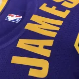 22-23 LAKERS JAMES #6 Purple Top Quality Hot Pressing NBA Jersey (Trapeze Edition)