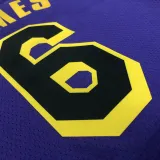 22-23 LAKERS JAMES #6 Purple Top Quality Hot Pressing NBA Jersey (Trapeze Edition)