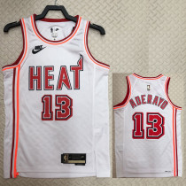 22-23 Heat ADERAYO #13 White Top Quality Hot Pressing NBA Jersey (Retro Logo)