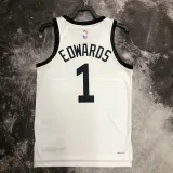 22-23 TIMBERWOLVES EDWARDS #1 White City Edition Top Quality Hot Pressing NBA Jersey