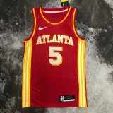 HAWKS MURRY #5 Red Top Quality Hot Pressing NBA Jersey  (Trapeze Edition)