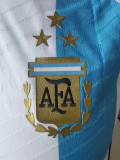 2022-2023 CAMPEONES DEL MUNDO 3 Stars Argentina Home Player Version Retro Soccer Jersey (三星)