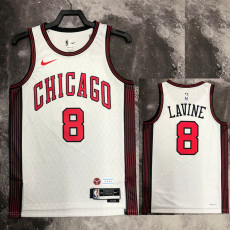 22-23 Bulls LAVINE #8 White City Edition Top Quality Hot Pressing NBA Jersey