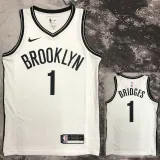22-23 NETS BRIDGES #1 White Top Quality Hot Pressing NBA Jersey (V领)