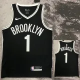 22-23 NETS BRIDGES #1 Black Top Quality Hot Pressing NBA Jersey (V领)