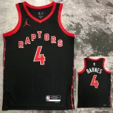 22-23 RAPTORS BARNES #4 Black red Top Quality Hot Pressing NBA Jersey (Trapeze Edition)