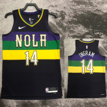 22-23 Pelicans INGRAM  #14 Black City Edition Top Quality Hot Pressing NBA Jersey