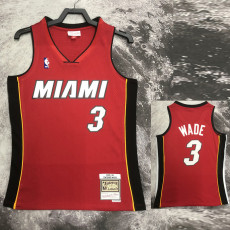 2005-06 Miami Heat WADE #3  Red Retro Top Quality Hot Pressin g NBA Jersey