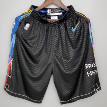 20-21 NETS  Black City Edition Top Quality NBA Pants (涂鸦)