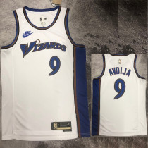 22-23 Wizards AVDIJA  #9 White Top Quality Hot Pressing NBA Jersey (Retro Logo)