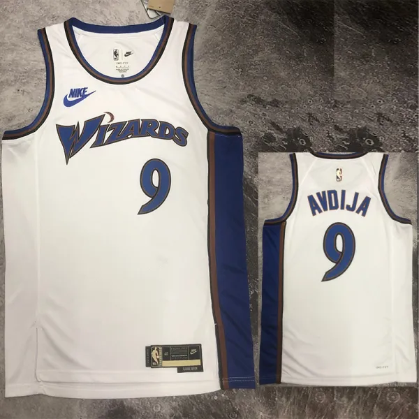 22-23 Wizards AVDIJA  #9 White Top Quality Hot Pressing NBA Jersey (Retro Logo)