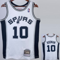 1993-94 SA Spurs RODMAN #10 White Retro Top Quality Hot Pressing NBA Jersey
