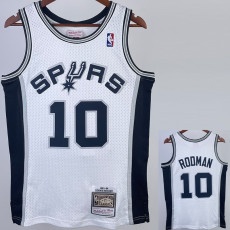 1993-94 SA Spurs RODMAN #10 White Retro Top Quality Hot Pressing NBA Jersey