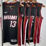 22-23 HEAT JAMES #6 Black Top Quality Hot Pressing NBA Jersey (V领）