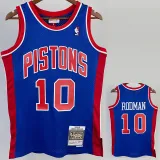 1988-89 OKC RODMAN #10 Blue Retro Top Quality Hot Pressing NBA Jersey