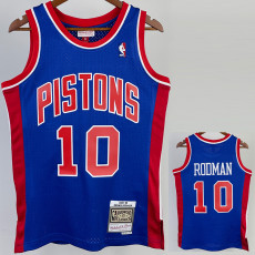 1988-89 OKC RODMAN #10 Blue Retro Top Quality Hot Pressing NBA Jersey