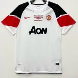 2010-2011 Man Utd Away White Retro Soccer Jersey (决赛字)