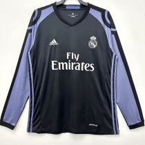 2016-2017 RMA  Away Black Long Sleeve Retro Soccer Jersey (长袖)