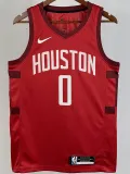2018-19 ROCKETS WESTBROOK #0 Red Retro Top Quality Hot Pressing NBA Jersey
