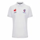 2023 France White Rugby Polo Short Sleeve