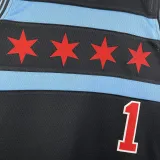 2019 BULLS ROSE #1 Black City Edition Top Quality Hot Pressing NBA Retro Jersey