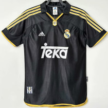 2000-2001 RMA Away Black Retro Soccer Jersey