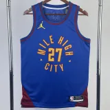 22-23 Nuggets MURRAY #27 Blue Top Quality Hot Pressing NBA Jersey (Trapeze Edition) 飞人版
