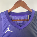 23-24 Kings MONK #0 Purple Top Quality Hot Pressing NBA Jersey (Trapeze Edition)飞人版