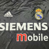 2004-2005 RMA Away Black Long Sleeve Retro Soccer Jersey (长袖)