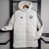 23-24 ARS White Hooded Cotton Coat Black Edge (黑色边) 棉衣