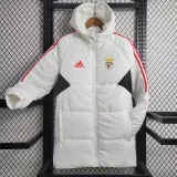 23-24 Benfica White Hooded Cotton Coat Red Edge (红色边) 棉衣