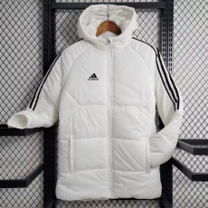 23-24 AD White Hooded Cotton Coat Black Edge (黑色边) 棉衣