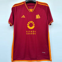 23-24 Roma Home Fans Soccer Jersey (Print RI..SE. ) (圆圈广告)