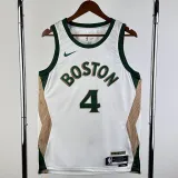 23-24 CELTICS HOLIDAY #4 White City Edition Home Top Quality Hot Pressing NBA Jersey