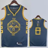 2023 WARRIORS XI #8 Grey Green Top Quality Hot Pressing NBA Jersey (V领)(定制款)