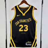 23-24 WARRIORS GREEN #23 Black City Edition Top Quality Hot Pressing NBA Jersey (V领)