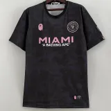 23-24 Inter Miami Black Joint Edition Fans Soccer Jersey (左袖带图案) 猿
