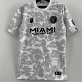 23-24 Inter Miami Grey White Joint Edition Fans Soccer Jersey (左袖带图案)猿