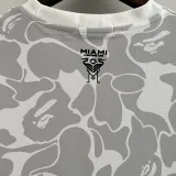 23-24 Inter Miami Grey White Joint Edition Fans Soccer Jersey (左袖带图案)猿
