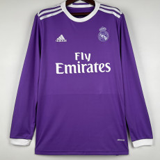 2016-2017 RMA  Away Long Sleeve Retro Soccer Jersey (长袖)