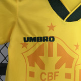 1994 Brazil Home Kids Retro Soccer Jersey