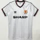 1983 Man Utd Away White Retro Soccer Jersey
