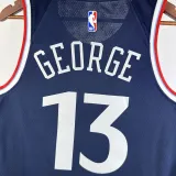 24-25 Clippers GEORGE #13 Navy Blue Away Top Quality Hot Pressing NBA Jersey